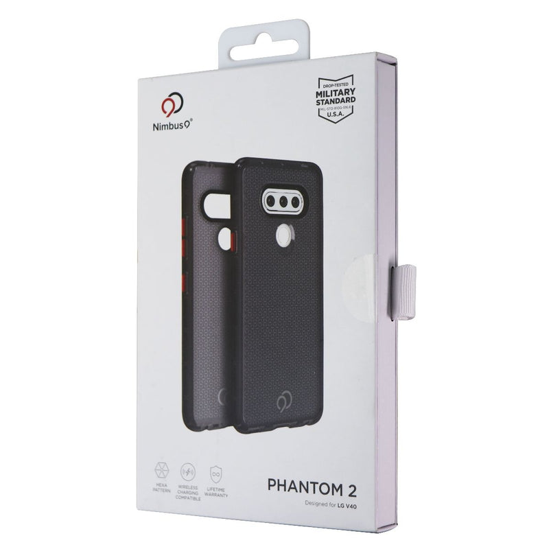 Nimbus9 Phantom 2 Series Gel Case for LG V40 - Clear / Carbon Black