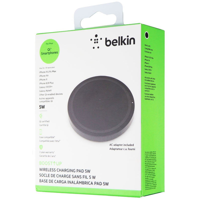 Belkin 5W Wireless Charging Pad for Qi Devices like iPhone & for AirPods - Black