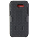 Verizon Shell and Holster w/ Kickstand for Galaxy J3 Eclipse/Mission - Black