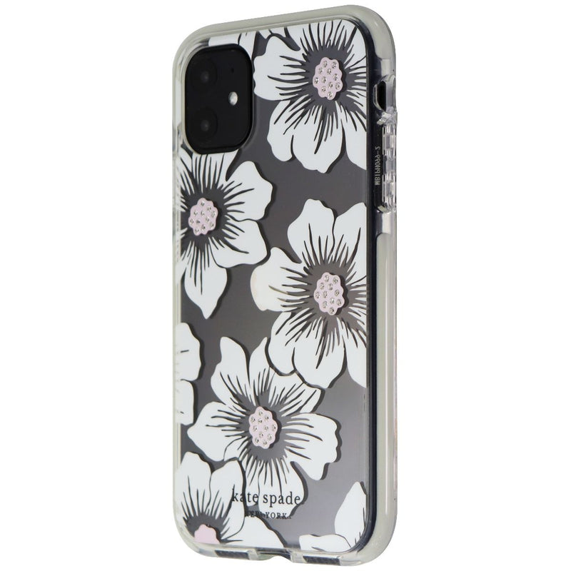 Kate Spade Defensive Hardshell Case for Apple iPhone 11 - White Hollyhock/Clear