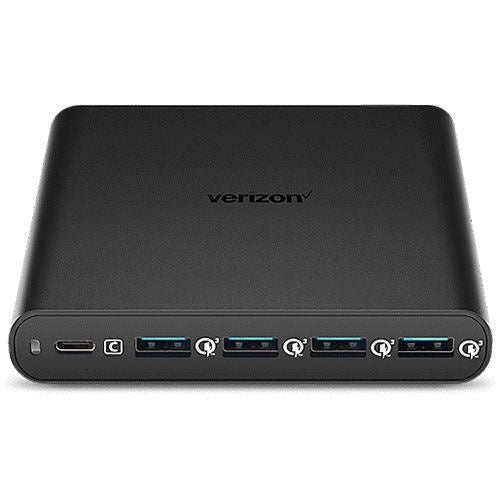Verizon 5-Port Charging Hub w/ USB-C and USB-A Fast Charge - Black - 5PORTPDHUB