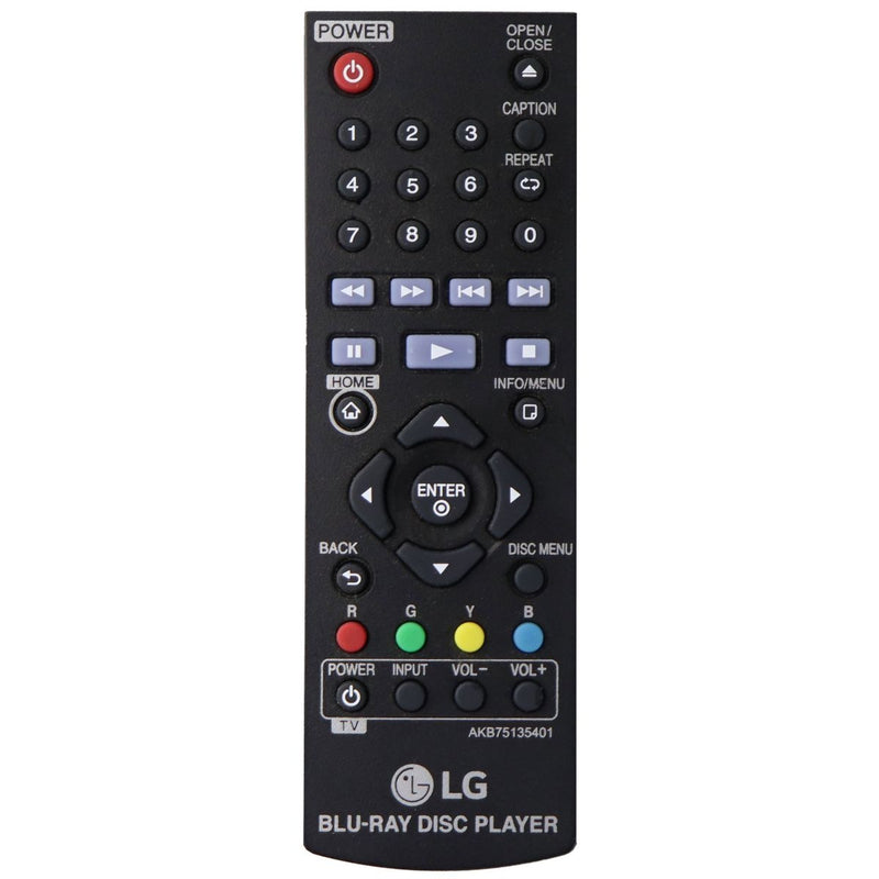 LG Remote Control (AKB75135401) for select LG Blu-Ray Players - Black