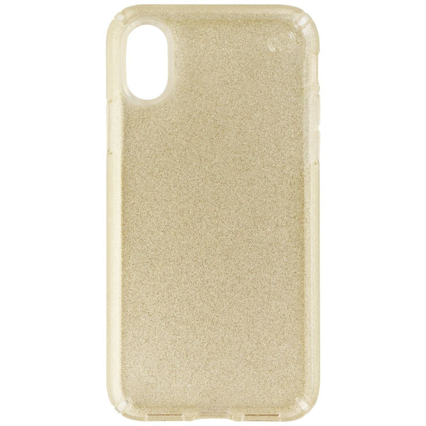 Speck Presidio Clear + Glitter Case for Apple iPhone XS & X - Clear/Gold Glitter