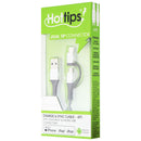 Hottips 4ft Charge & Sync Cable for Micro USB Devices- Silver/Black