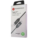 PowerPeak Fast Charge 5-Foot USB-C to USB-C Charge, Sync & Power Cable - Black