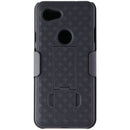Hard Shell Case and Holster Combo for Google Pixel 3a - Black