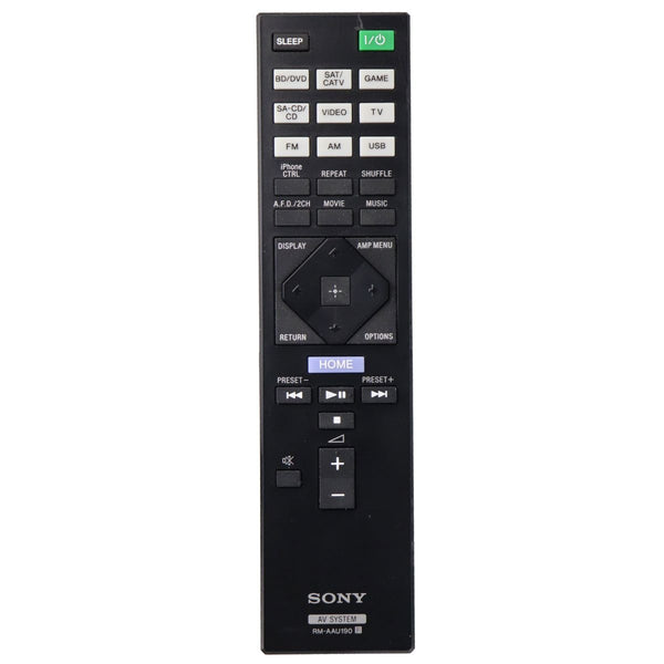 Sony Remote Control (RM-AAU190) for Sony AV Systems - Black