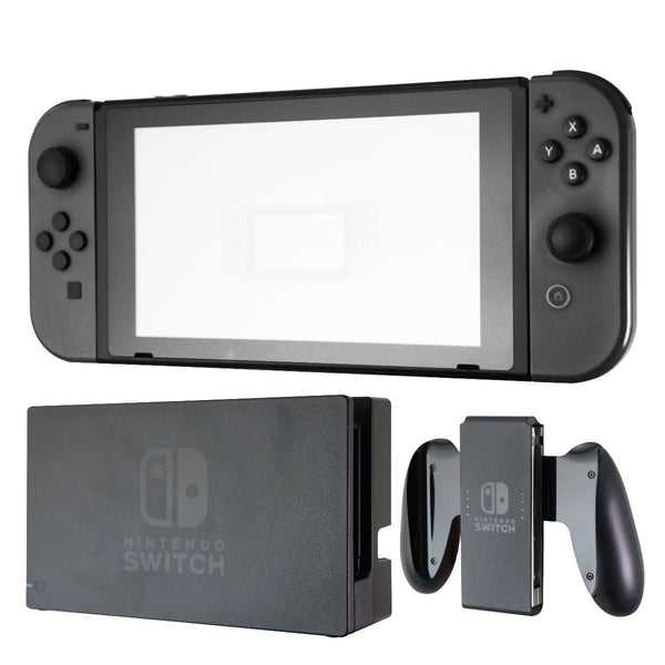 Nintendo Switch Video Game Console Bundle (HAC-001) with Gray Joy-Cons