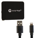 mWorks mPower 6 Foot Flat Lightning 8-Pin Cable w/ 2.4A Wall Charger for iPhones