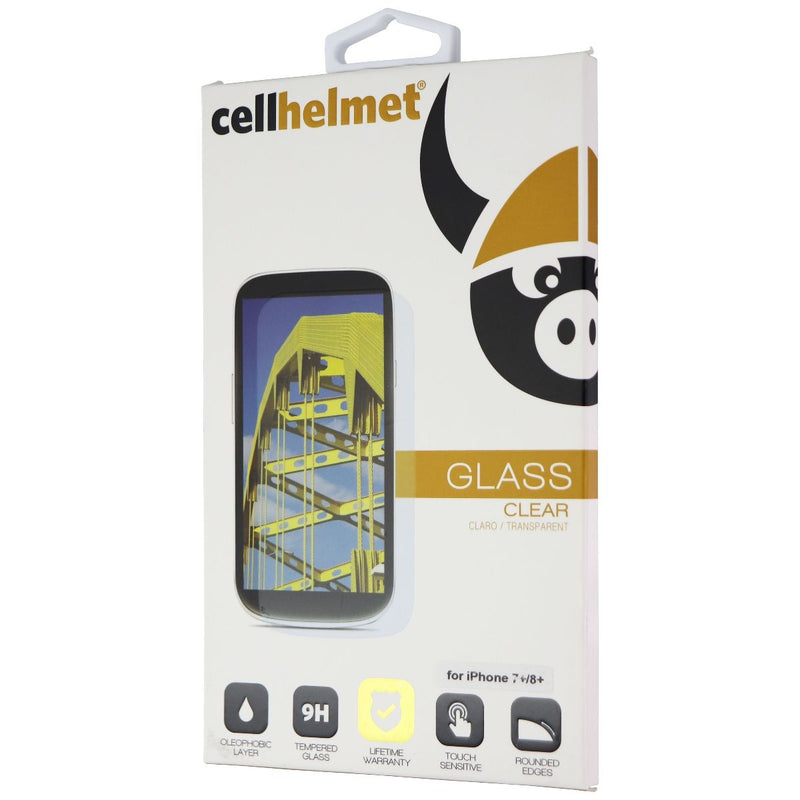 CellHelmet Tempered Glass for Apple iPhone 8 Plus & iPhone 7 Plus - Clear
