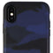 Jack Spade Co-mold Inlay Case for iPhone Xs/X - Shadow Camo Blue Leather