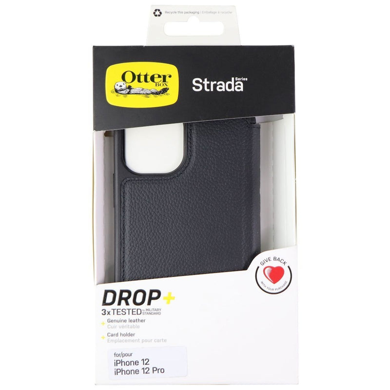 OtterBox Strada Series Leather Case for Apple iPhone 12 Pro / iPhone 12 - Black
