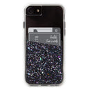 Case-Mate Pockets Series Stick On Card Holder for Smartphones - Black Glitter