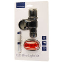 Insignia 200 Lumen LED Bike Light Kit with Front Light / Tail Light - Black/Red