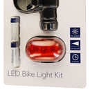 Insignia 200 Lumen LED Bike Light Kit with Front Light / Tail Light - Black/Red