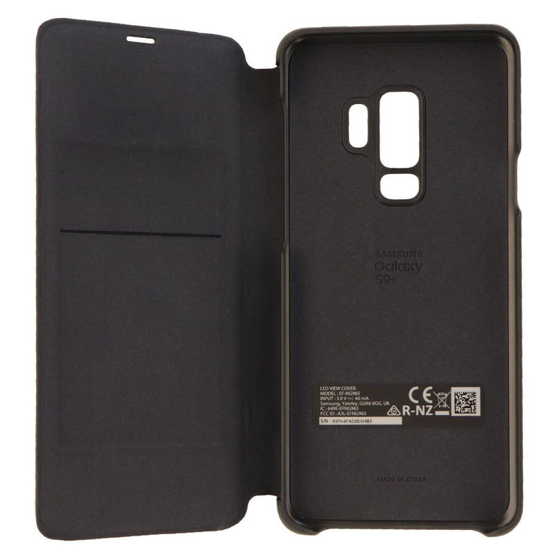 Samsung LED Wallet Cover Folio Case for Samsung Galaxy S9+ (Plus) - Black