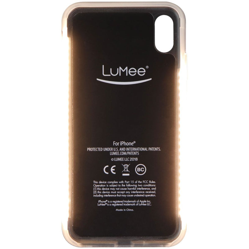 LuMee Duo Instafame LED Case for Apple iPhone Xs Max - Purple Glitter
