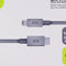 PureGear Braided MFI to USB-C 6ft. Charging Cable - Metallic Space Gray