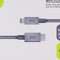 PureGear Braided MFI to USB-C 6ft. Charging Cable - Metallic Space Gray