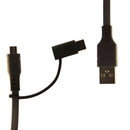 Ventev (595067) 3.3ft Charge and Sync Cable for Micro USB & USB-C Devices - Gray