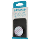 SpinPop Grip & Stand for Phones and Tablets - Purple/Blue Zig Zag