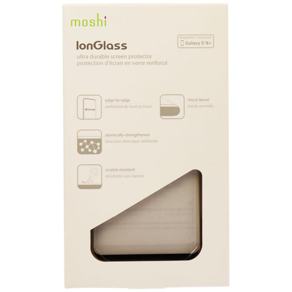 Moshi IonGlass Durable Screen Protector for Galaxy S8+ (Plus) - Clear/Black Trim