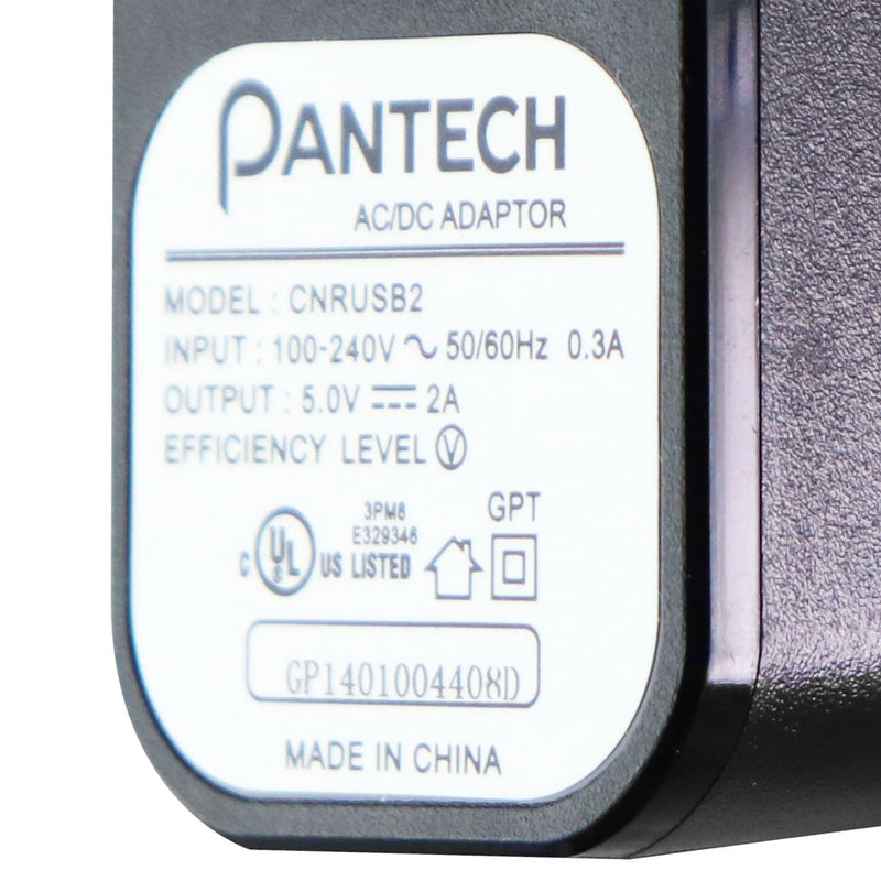 Pantech (5V/2A) AC/DC Adapter Single USB Wall Charger - Black (CNRUSB2)