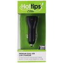 Hottips Elite 4.8-Amp Dual Port Car Charging Adapter - Black