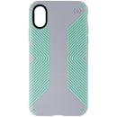Speck Presidio Grip Series Case for iPhone X / XS - Dolphin Grey/Aloe Green
