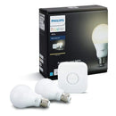 Philips Hue A19 60W Equivalent Wireless Starter Kit (2 Bulbs + Bridge) - White