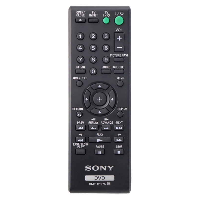 Sony Remote Control (RMT-D197A) for Select Sony DVD Players - Black