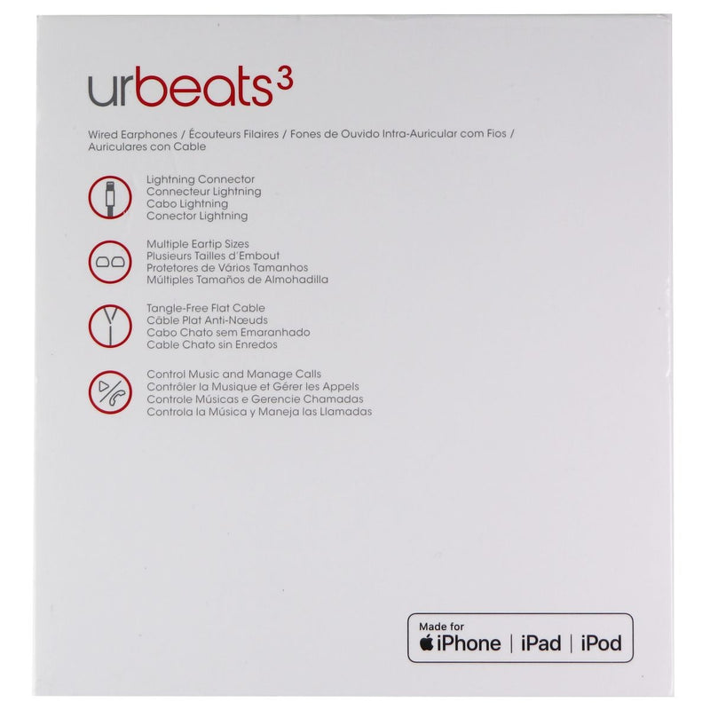 Beats urBeats3 Earphones for iPhones - Black (MU992LL/A)