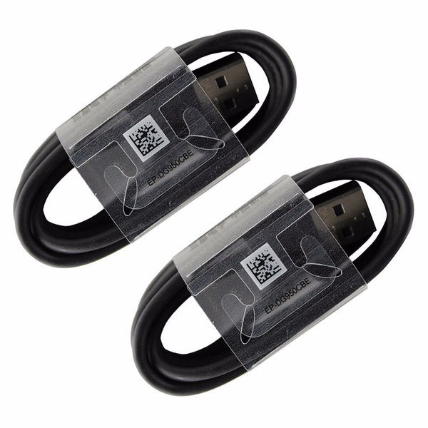 2x Samsung (EP-DG950CBE) Fast Charge & Sync Cables for USB-C Devices - Black