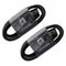 2x Samsung (EP-DG950CBE) Fast Charge & Sync Cables for USB-C Devices - Black