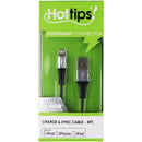 Hottips 4Ft Charge and Sync Cable for iPhones - Silver/Black