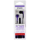 ZAGG Ear Pollution Plugz 3.5mm Wired Headphones with Mic - Purple/Black