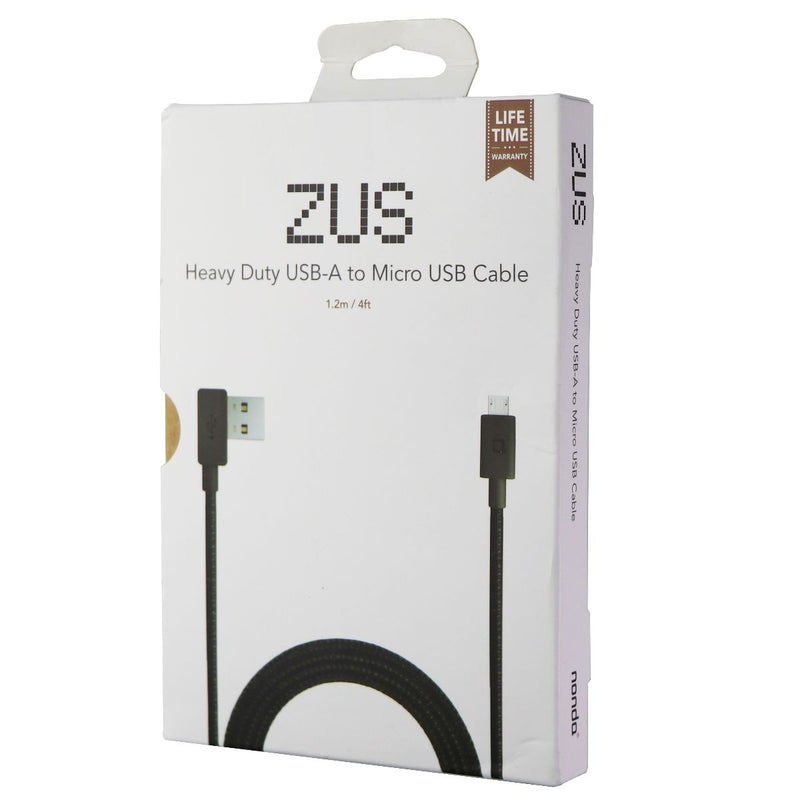nonda ZUS (4-Foot) Super Duty USB to Micro-USB Cable with Aramid Fiber - Black