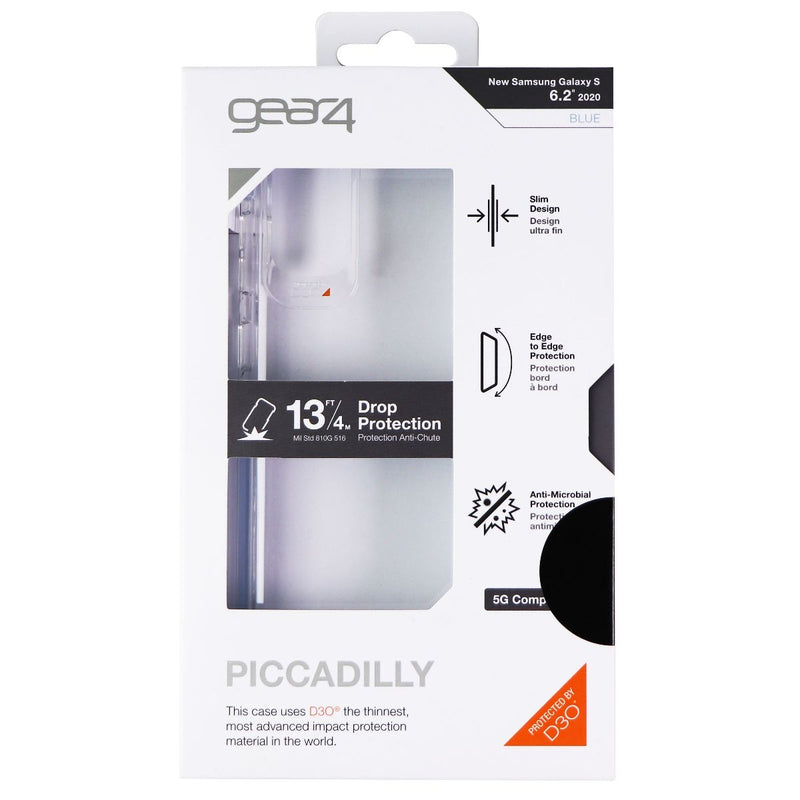 ZAGG Piccadilly Series Protective Hard Case for Samsung Galaxy S20 - Clear/Blue