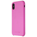 Platinum Silicone Case for Apple iPhone XS and X Smartphones - Hot Pink