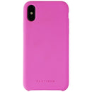 Platinum Silicone Case for Apple iPhone XS and X Smartphones - Hot Pink