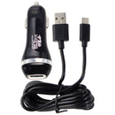 (3.1A) Single USB Car Charger with 5-Foot USB-C Cable - Black