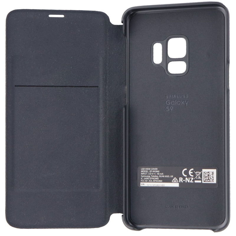 Samsung (EF-NG960PBEGUS) LED View Wallet Cover Case for Galaxy S9 - Black