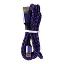 Unbranded 6Ft  Braided Charge and Sync Cable for USB-C Devices - Metallic Purple