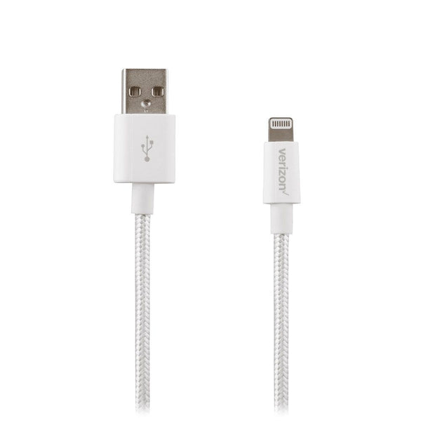Verizon (CABLGHTWHT - M) 4Ft Charge and Sync Cable for iPhones - White