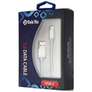 TekYa 4-Foot USB-C to USB Charge and Sync Braided Cable - Silver