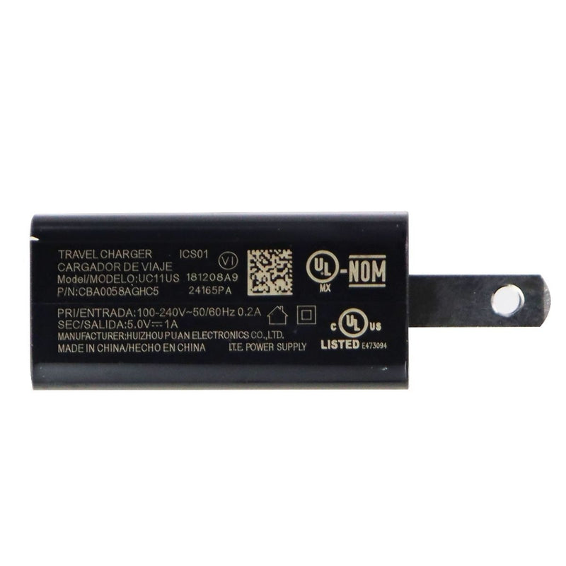 Alcatel (5V/1A) USB Wall Charger Power Adapter - Black w/ Logo (UC11US)