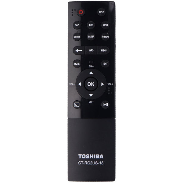 Toshiba Remote Control (CT-RC2US-18) for Select Toshiba TVs - Black
