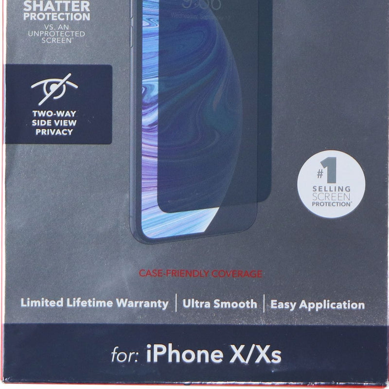ZAGG InvisibleShield Glass+ Privacy Screen Protector for iPhone Xs/X - Tinted