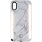 LuMee Duo Selfie LED Case for iPhone Xs / iPhone X - White Marble