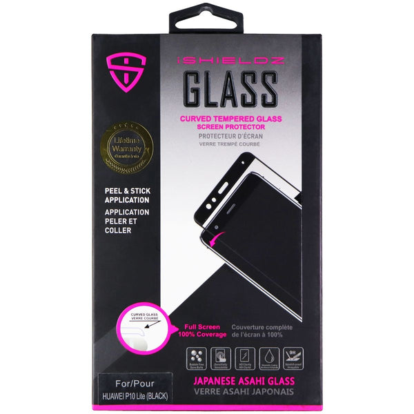 iShieldz Curved Tempered Glass for Huawei P10 Lite - Clear/Black Trim